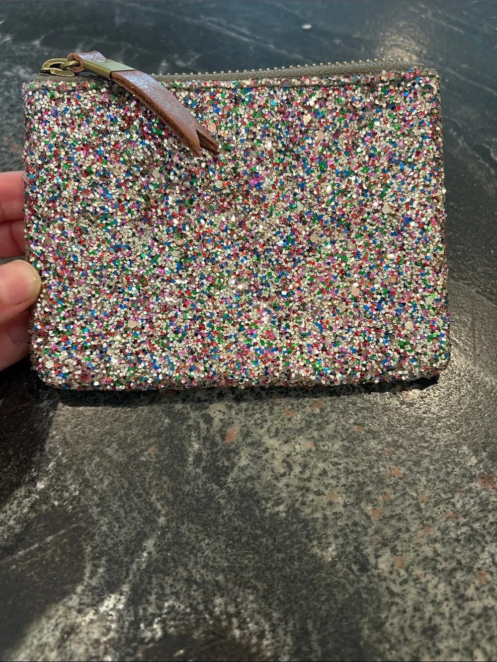 Madewell  Zip Pouch - Multicolor Sparkle